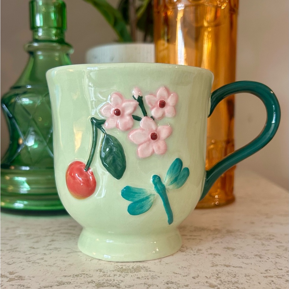 Anthropologie Faye Mug in Mint Green